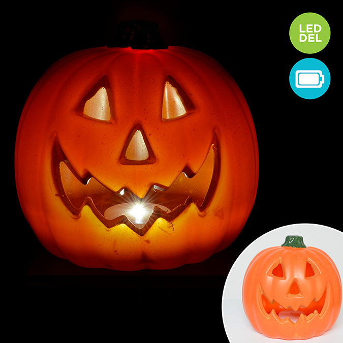 PLASTIC LIGHT UP LED PUMPKIN