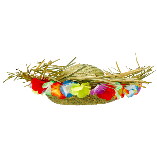 FLORAL STRAW HAT