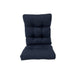 Navy blue cushion on a white background