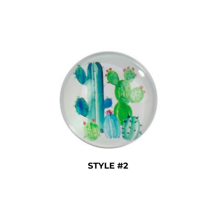 CACTUS ROUND GLASS MAGNET 1.5"