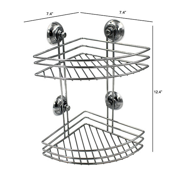 SHOWER CADDY CORNER 2-TIER CHROME