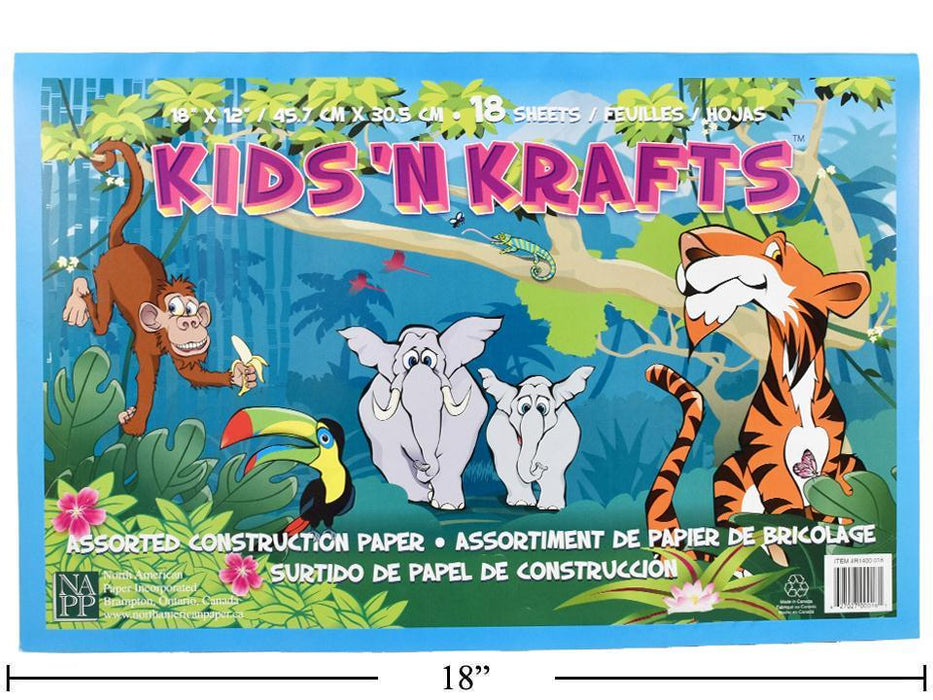 CONSTRUCTION PAPER 18'' X 12'' - 18 SHEETS