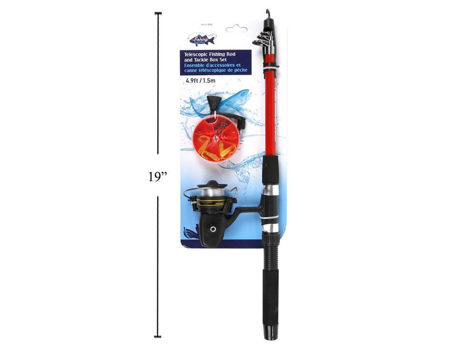 FISHING TELESCOPIC ROD & TACKLE BOX SET