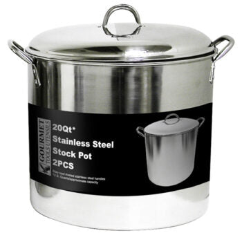 STOCK POT STAINLESS STEEL 20QT