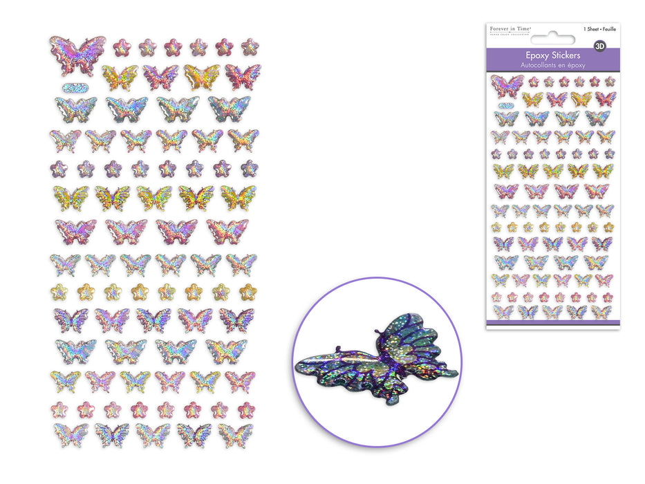 3D MINI EPOXY ELEMENTS - FLORALS & BUTTERFLIES