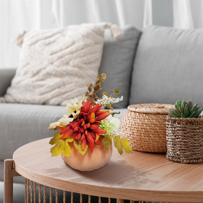 HARVEST PUMPKIN FLOWER ARRANGEMENT
