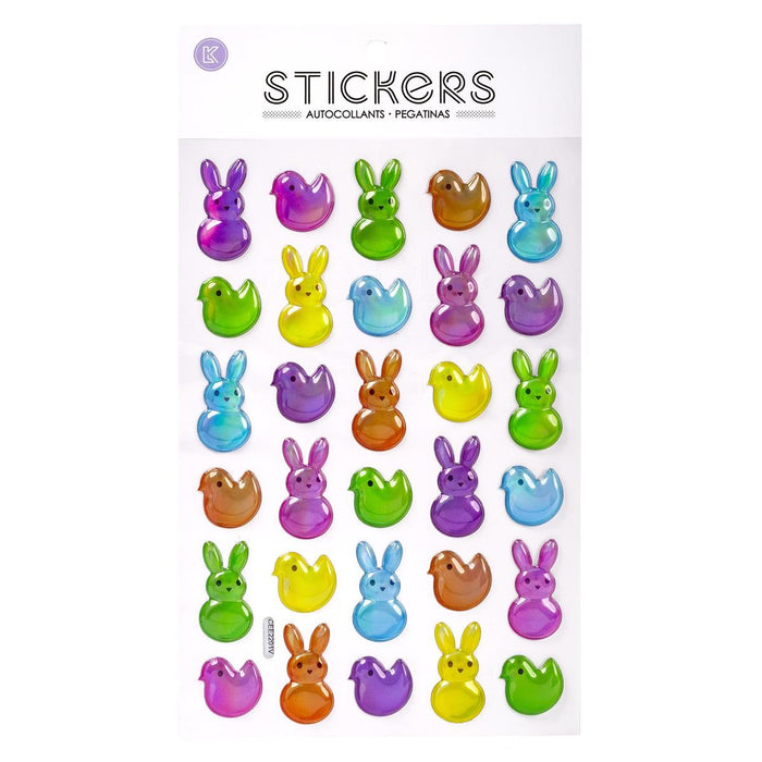 EASTER BUNNY/CHICK FOIL POP-UP STICKERS