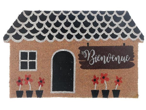 BIENVENUE HOUSE SHAPE COIR MAT 18 X 30