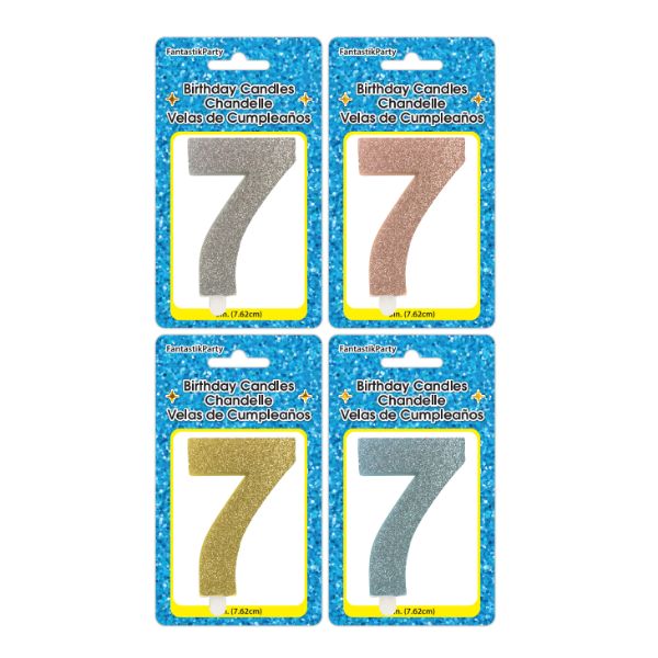 FANCY GLITTER NUMBER CANDLE