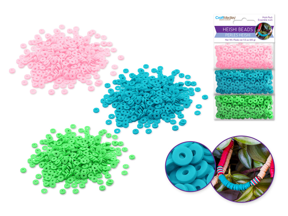 POLYMER CLAY BEADS: 6MM ROUND HEISHI