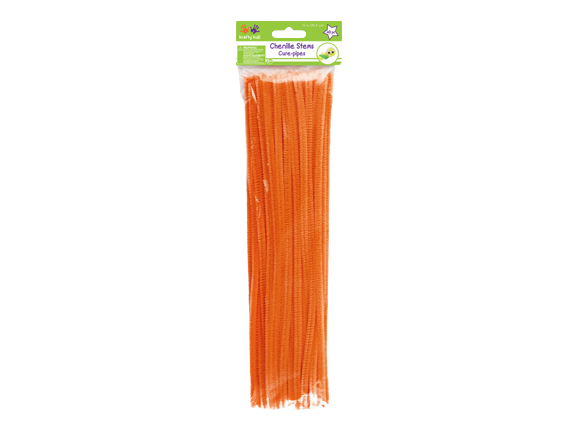 CHENILLE STEMS - ORANGE