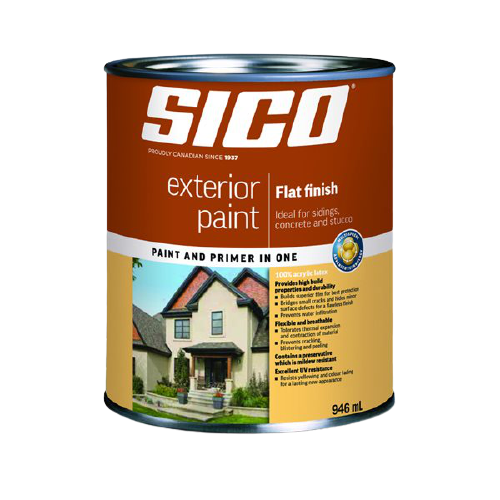 811-503 QUART NEUTRAL BASEEXTERIOR PAINT AND PRIMER FLAT FINISH SICO.