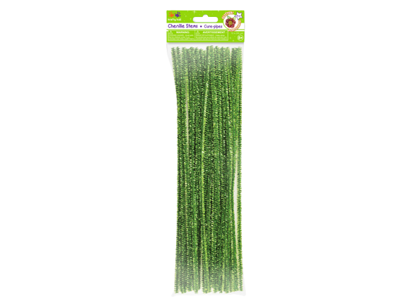 GLITTER CHENILLE STEMS 35PK