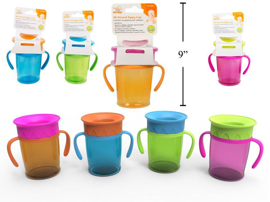 TOOTSIE BABY * ALL AROUND SIPPY CUP W/HANDLE 9OZ. DISC