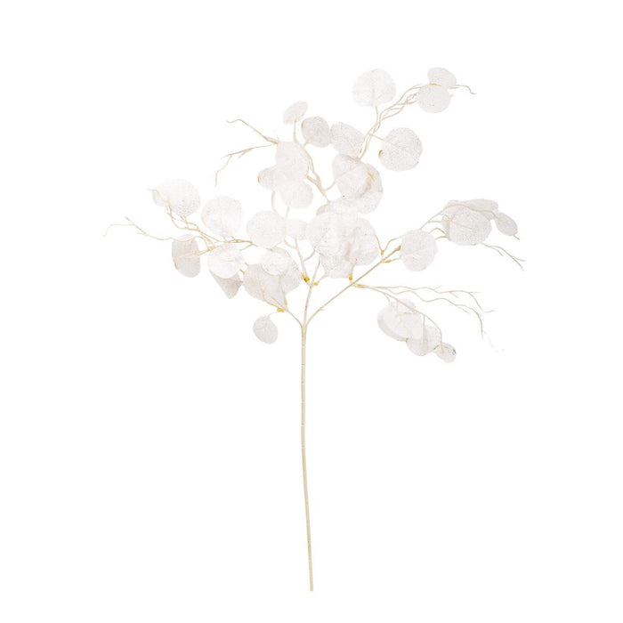 CHRISTMAS EUCALYPTUS ARTIFICIAL BRANCH, WHITE