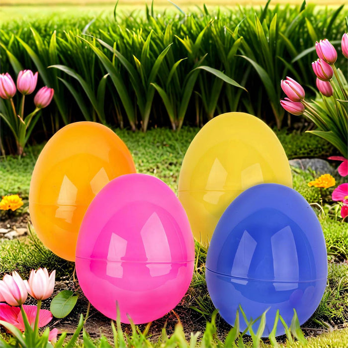 EASTER PLASTIC JUMBO EGG 8.2" X 6.4" ASSORTED