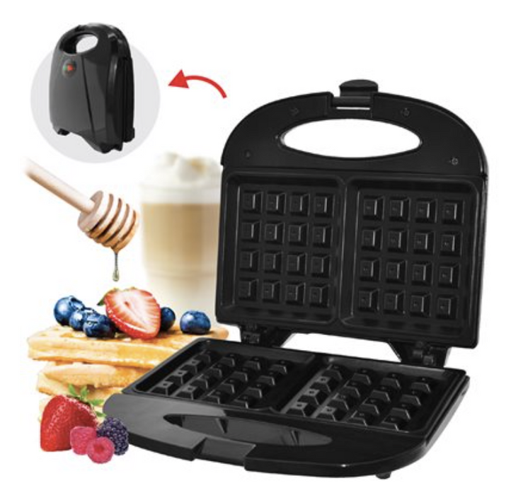 NONSTICK WAFFLE MAKER BLACK