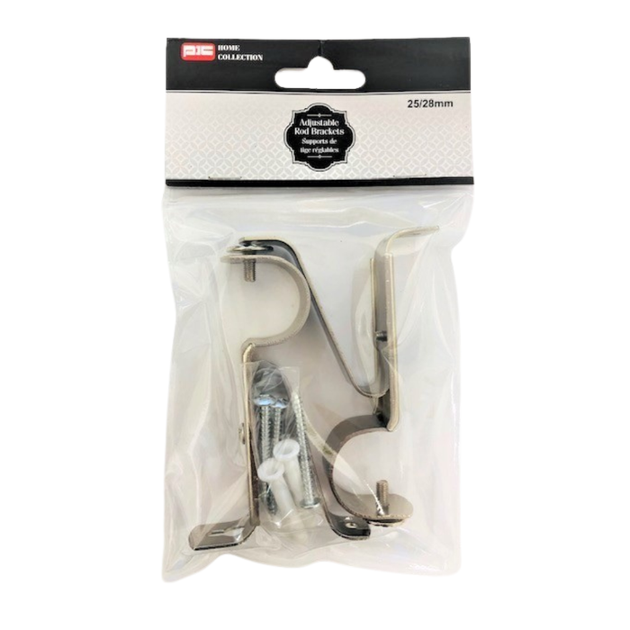 ADJUSTABLE ROD BRACKETS 25/28MM 2PC