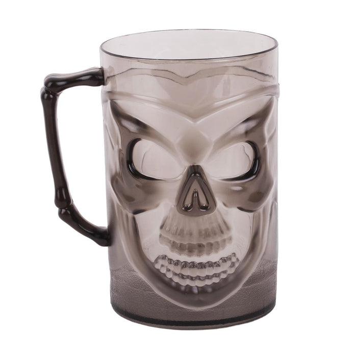 HOOT HALLOWEEN PLASTIC SKULL MUG
