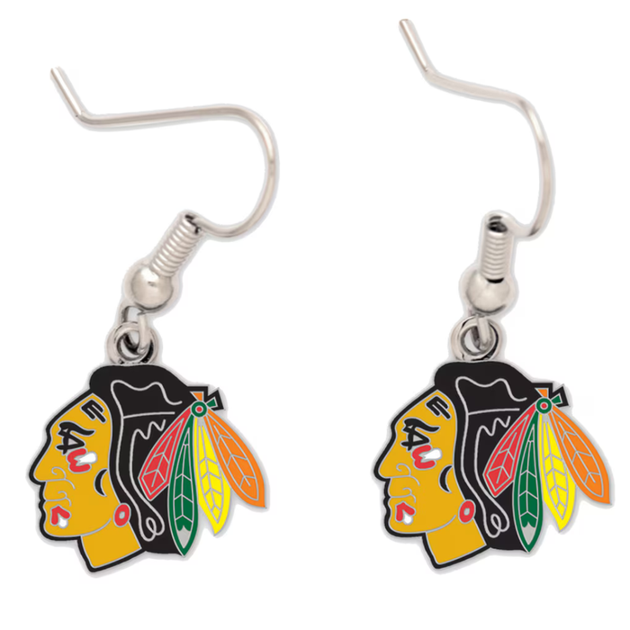 CHICAGO BLACK HAWKS EARRINGS