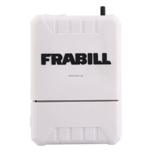 White fishing float with 'Frabill' branding on a white background