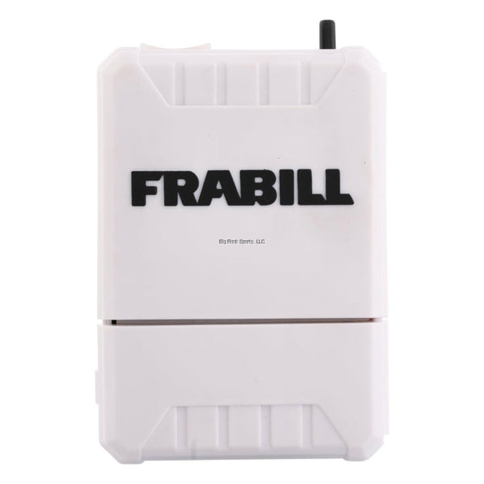 White fishing float with 'Frabill' branding on a white background