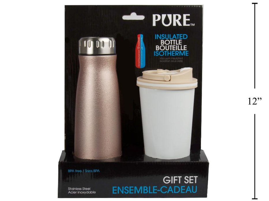 PURE BOTTLE AND TUMBLER GIFT SET