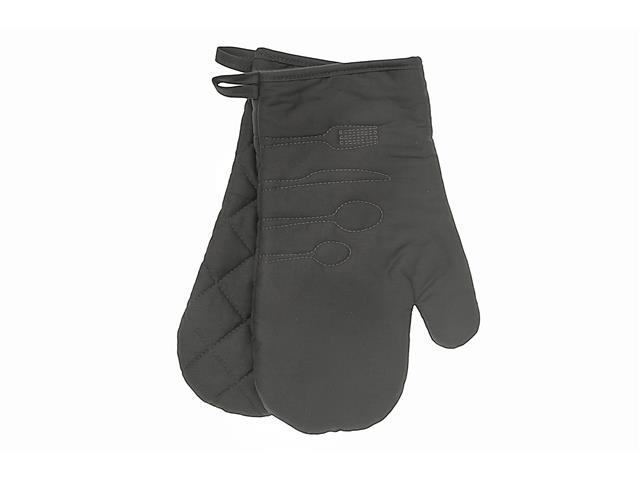 2PC UTENSIL FRONT STITCHED OVEN MITT