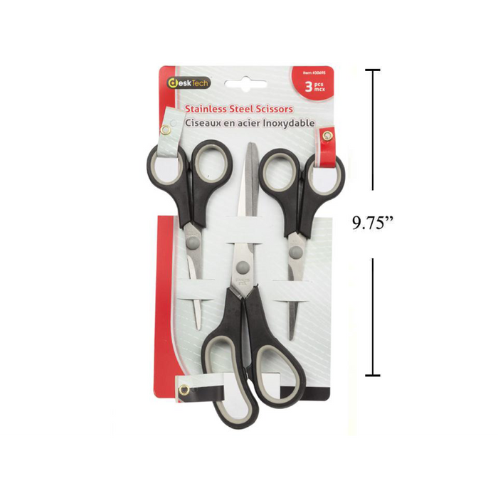 STAINLESS STEEL SCISSORS SET - 3 PCS