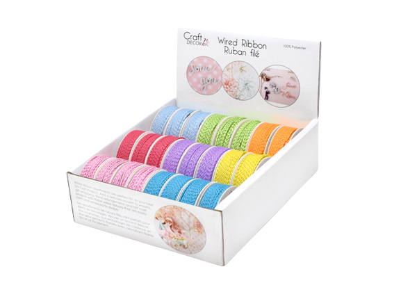 JEWEL RIBBONS AND TRIMS 3YD X 2MM WIRE RIBBON - PER ROLL