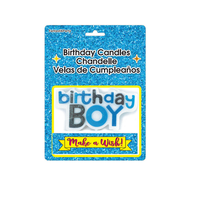 BIRTHDAY CANDLE BIRTHDAY BOY GLITTER