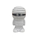 A white and black mummy toy figure with large cartoon eyes, standing against a plain white background.