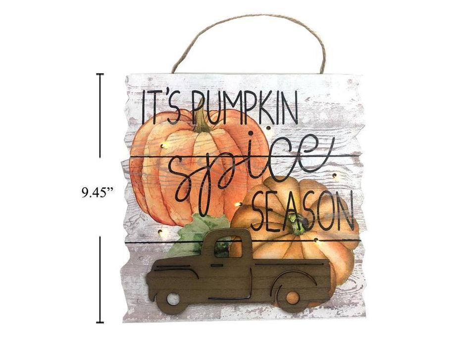 PUMPKIN SPICE WALL PLAQUE LED