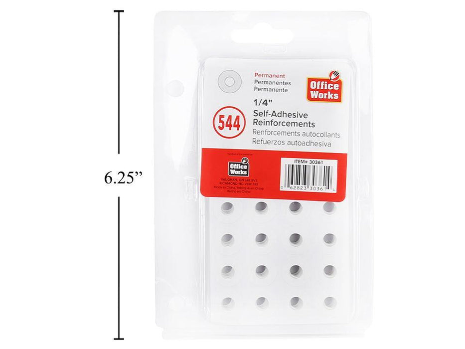 SELF ADHESIVE 1/4" REINFORCEMENT LABEL 544 PCS