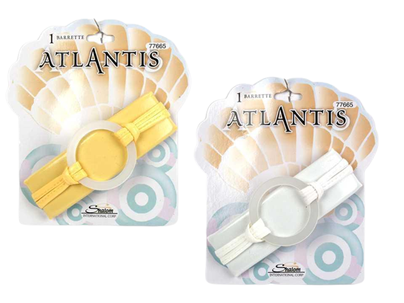 ATLANTIS BARRETTE W/PEARL FINISH CIRCLE