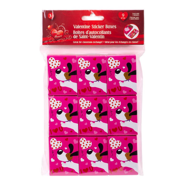 9PK VALENTINES STICKER BOX