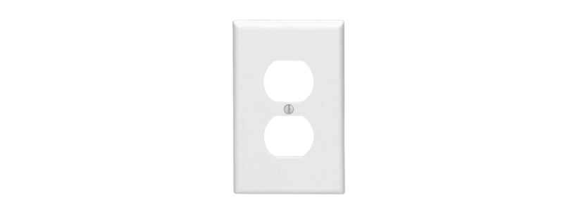 (1132) 1 GANG WHITE DUPLEX PLATE