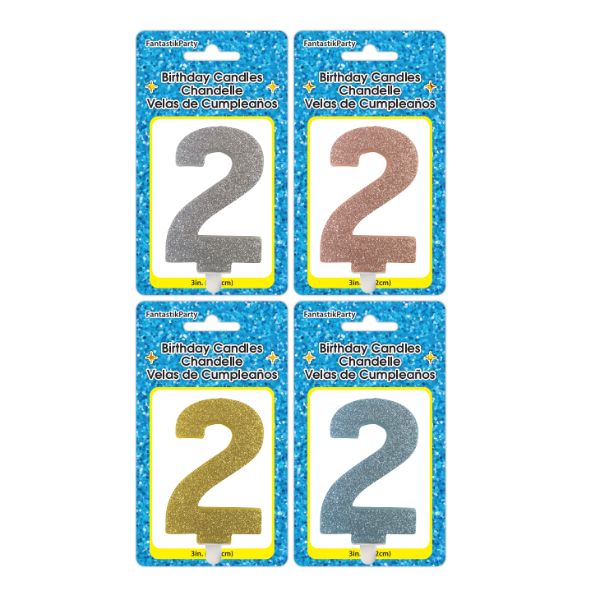 FANCY GLITTER NUMBER CANDLE