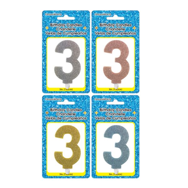 FANCY GLITTER NUMBER CANDLE