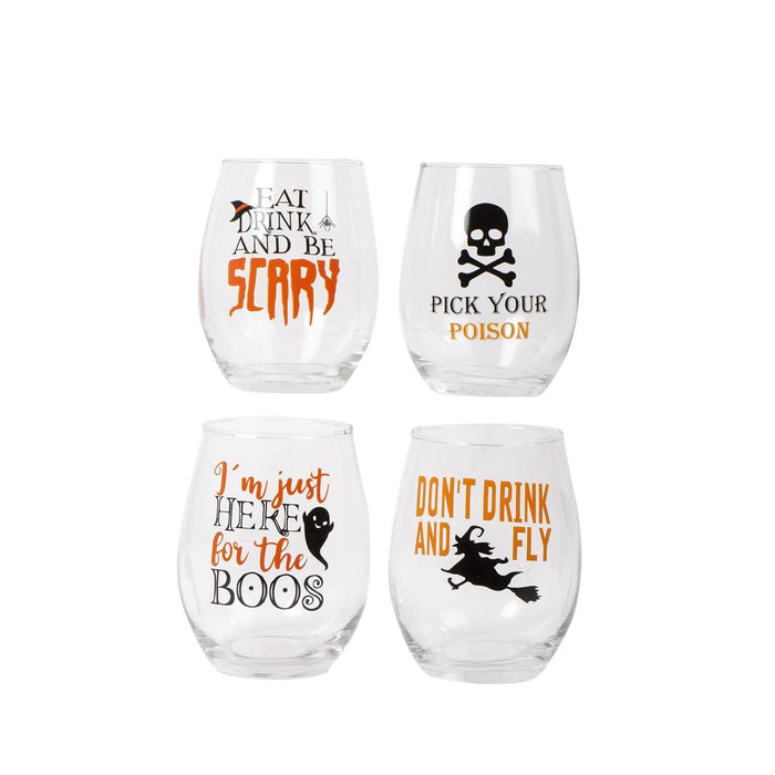 HALLOWEEN STEMLESS WINE GLASS