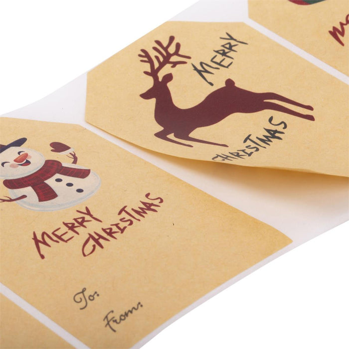 CHRISTMAS GIFT TAG LABELS ROLL - 250 2"X3"