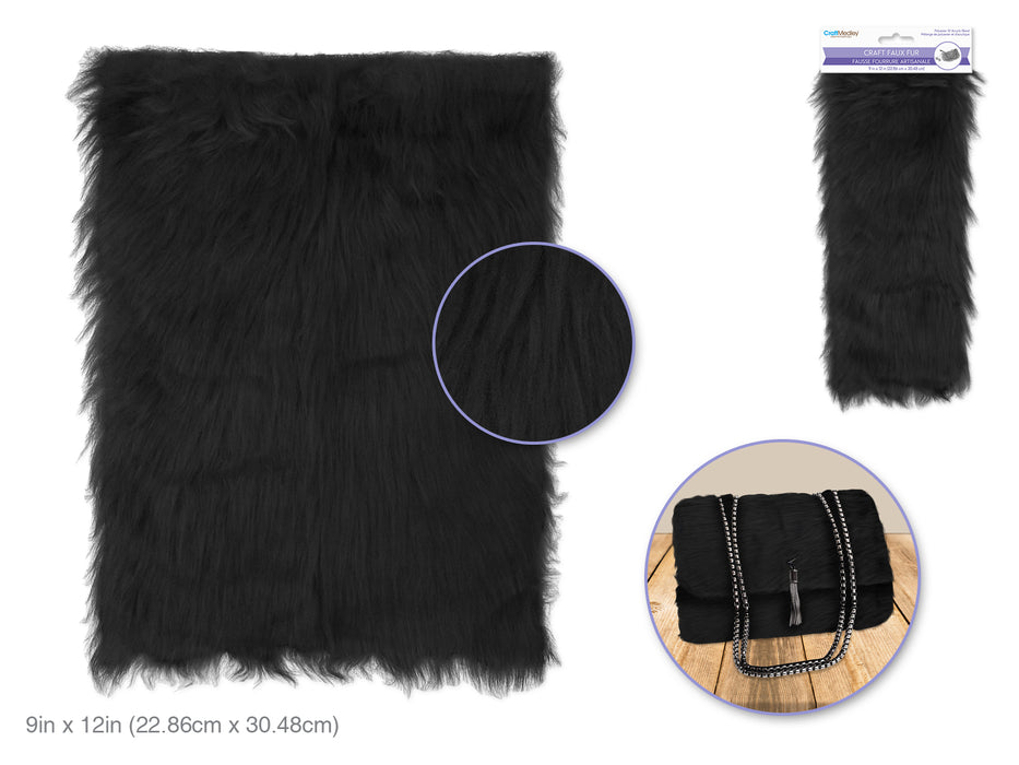 FAUX FUR SHEET 9 X 12 LONG HAIR