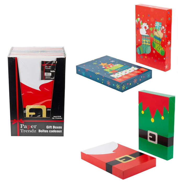 CHRISTMAS FOLDABLE GIFT BOXES MEDIUM 2 PCS