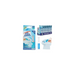 Two packages of toilet cleaning products with a toilet illustration on a white background