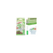 Two packages of toilet cleaning products with a brush on a white background