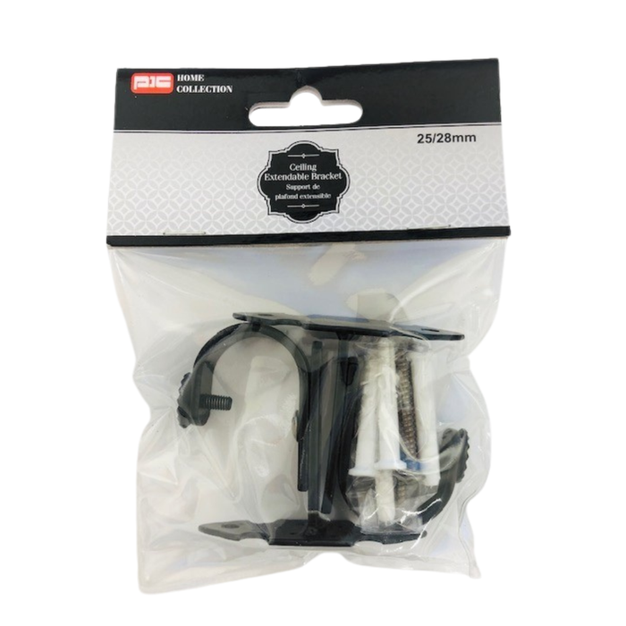 EXT. CEILING BRACKETS - BLACK , 25/28MM 2PK