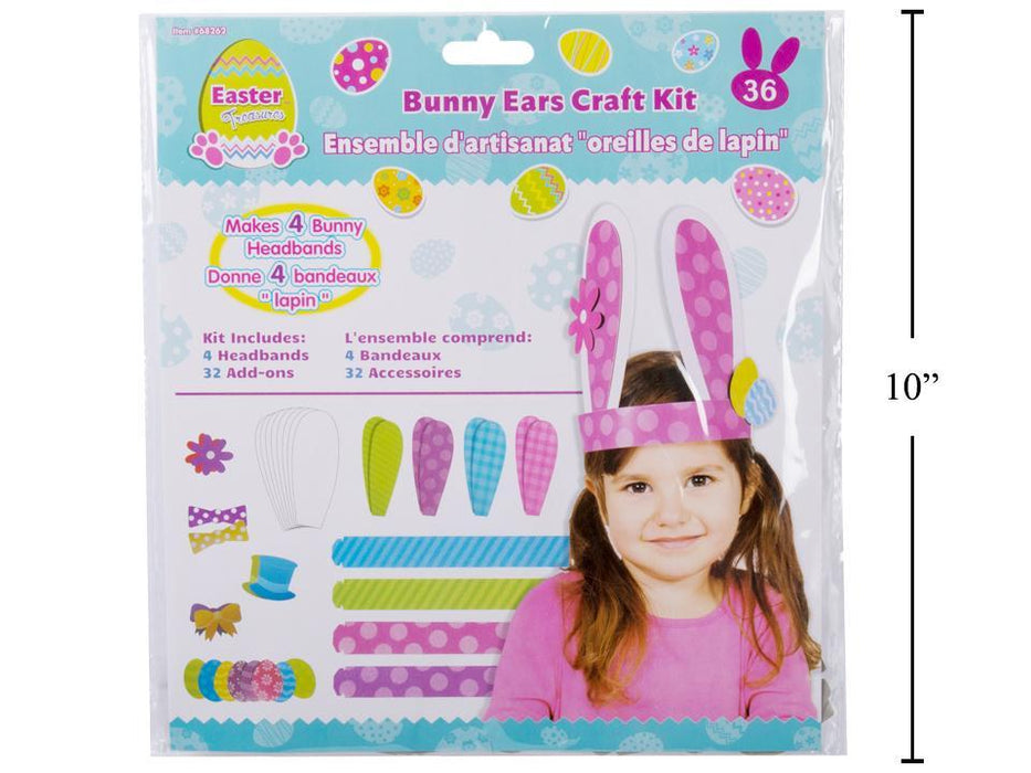 EASTER 36PCS BUNNY EARS CRAFT KIT