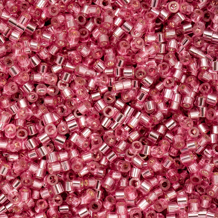 Close-up of pink glass beads