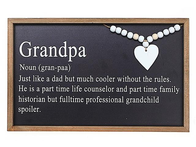 FRAMED DEFINITION OF GRANDPA SIGN