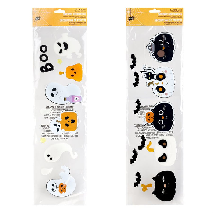 ASST HALLOWEEN JELLY WINDOW CLINGS BANNER